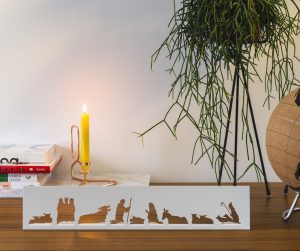 Design kerststal wit